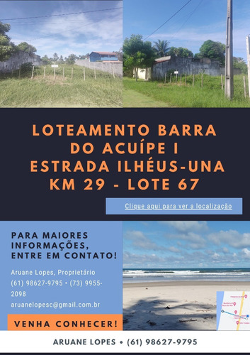 Imagem 3 de 8 de Vendo Terreno No Loteamento Barra Do Acuípe - Estrada Ilhéus-una Km 29 - 300m Da Praia
