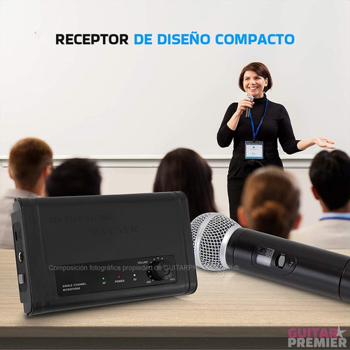 Microfono Inalambrico Uhf Profesional Receptor Fuente Envio