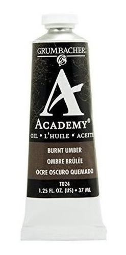 Grumbacher Academia Pintura De Aceite 37 Ml125 Oz Quemado Um