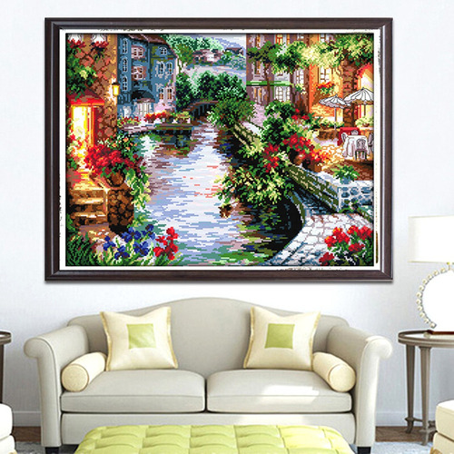 Cuadro Estampado Pintura De Punto Cruz Kit Imagen