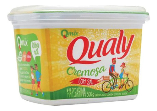 Margarina Cremosa com Sal Qualy Qmix Pote 500g
