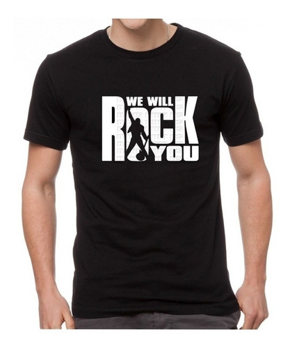 Polera Estampada Queen Freddy Mercury We Will Rock You