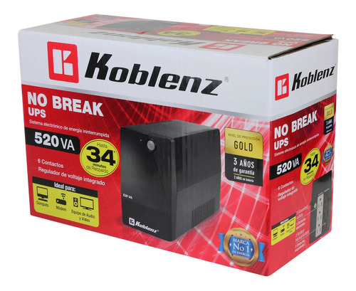 Koblenz 5216 R No Break , 240w, 520va, Entrada 90-145v, Sali