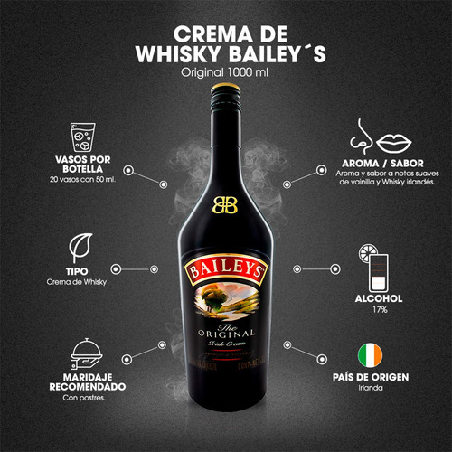 Crema de whisky Baileys 1L