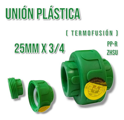 Union Plastica 25mm (3/4) (termofusion) (preciox 2 Unidades)