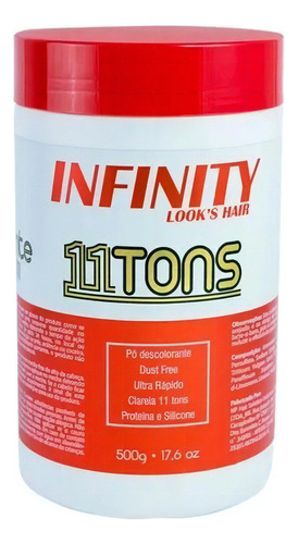 Pó Descolorante Platinum Infinity Looks Hair 11 Tons500gr Tom 11 Tons