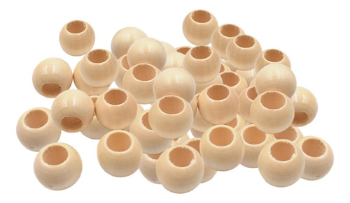 100 Uds Cuentas Espaciadoras De Madera Manualidades Diy 2cm