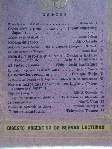 Imagen 5 de 5 de Oriente Y Occidente Digesto Arg Buenas Lecturas Octubre 42