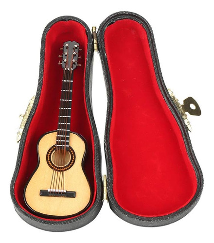 Liebewh Modelo De Guitarra De Madera En Miniatura, El Instru