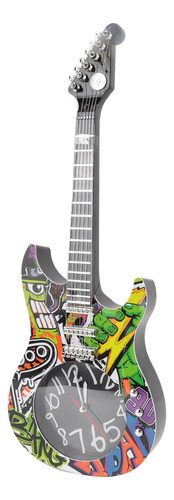 Reloj De Pared Con Forma De Guitarra Que Simula El Tiempo, D