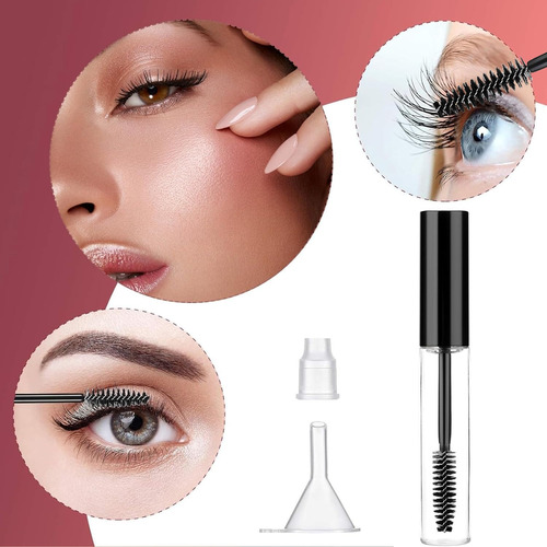 30 Envases Rimel Vacío 4ml Caja Pestañas Cepillos+accesorio Negro