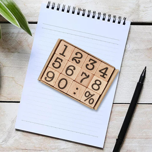 Accesorios De Sellos Montados En Madera, Calendario Número