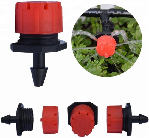 Gotero Botón-caudal Regulable Para Riego 0/70l - 100 U Color Rojo