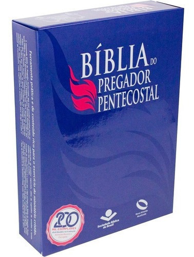 Bíblia Do Pregador Pentecostal Grande Naa Com Índice + Caixa