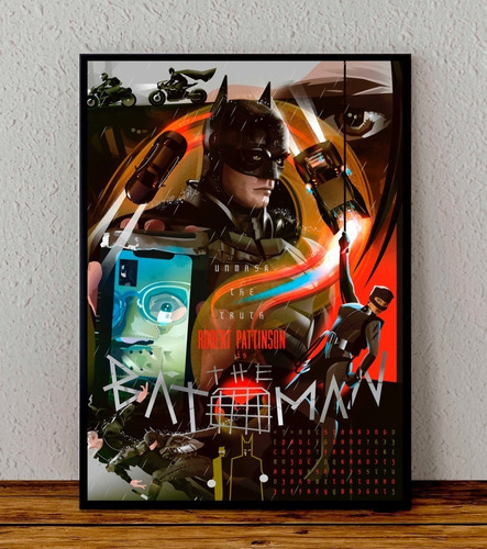 Cuadro 33x48 Poster Enmarcado Batman Dc Comics Pelicula 02
