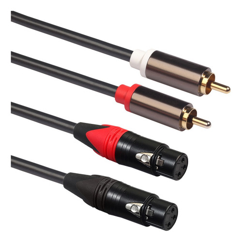Cable Adaptador Rca Macho A 2 Xlr Hembra 1.5m Audio Pro