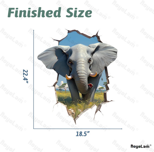 Calcomanías De Pared De La Pared De La Pared De Elefante 3d