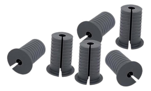 6x Punch Gommet Accesorio De Goma Ajustado Flexible De Gris