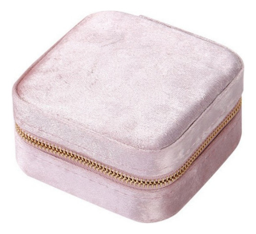 Caja De Almacenamiento Portátil Con Cremallera Para Joyas, C