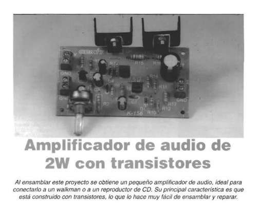 Kit Amplificador De Audio De 2w Con Transistores Libro Audio