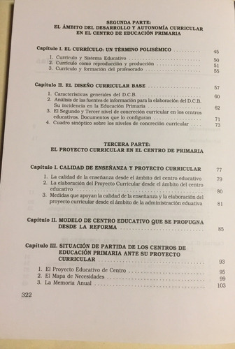 Libro Proyecto Curricular De Educacion Primaria Esc Española