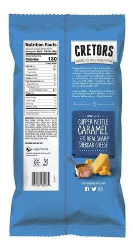 Cretors Palomitas De Queso Y Caramelo Mix Mega Bolsa 822g