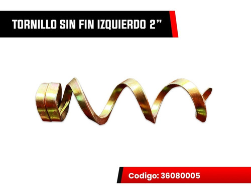 Tornillo Sin Fin Izq 2  Para Sembradoras