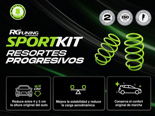Imagen 3 de 5 de Espirales Progresivos Audi A3 04/10 Delantera