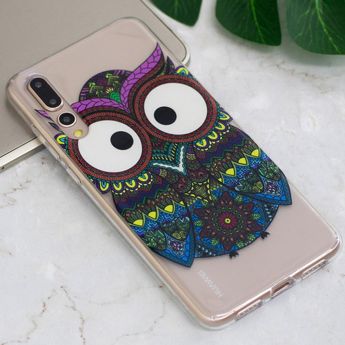 Para Huawei P20 Pro Diseño Flor Unicornio Estuche Aceite