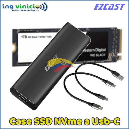 Imagen 2 de 10 de Case Enclosure Disco Ssd M.2 Nvme Pci-e Puerto Usb 3.0 Usb-c