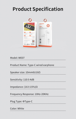 Wopow Audifono Tipo-c Para Ip Y Android We07