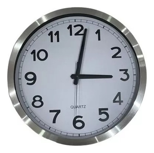 Imagen 1 de 1 de Reloj De Pared Plateado Grande Minimalista Varios Modelos