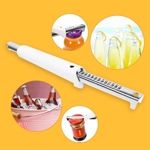 Abrebotellas Profesional Acero Inoxidable Ajustable Cocina Plateado