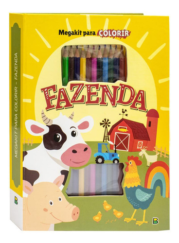 Megakit Para Colorir: Fazenda, De Todolivro. Editora Brasileitura, Capa Mole Em Português