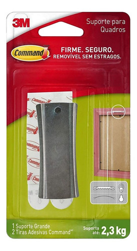 Suporte Para Quadros Command 3m Metálico 2,3 Kg