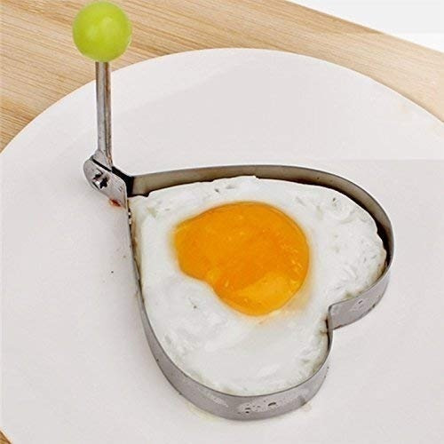 Imagem 6 de 8 de Forma De Coração De Inox Para Fritar Ovos Com Puxador Kehome