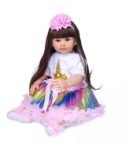 Boneca reborn 3d 60cm ultra realista – Mercado de Novidades