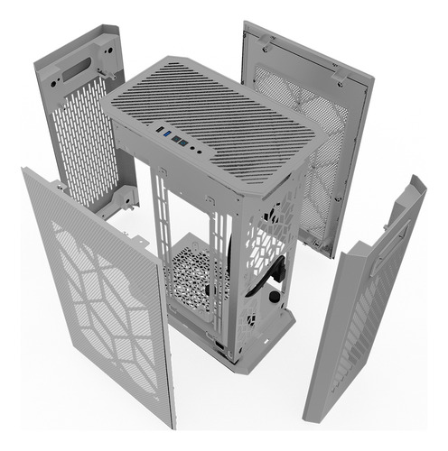 Gabinete Kronos Ophion Mini-itx, 1 Cooler, 3.0 Usb - Gris