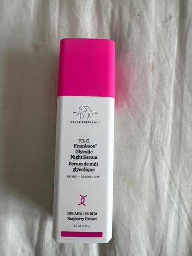 Sérum noturno glicólico Drunk Elephant T.l.c. Framboos | 30 ml para todos os tipos de pele