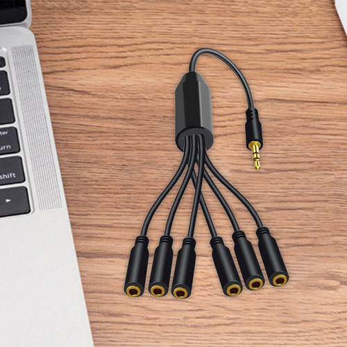 2 De 3,5 Mm Para Auriculares, Macho A 6 Vías 3,5 Mm Hembra