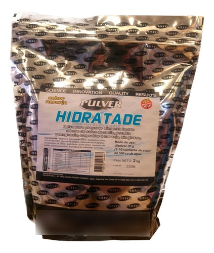 16kg Hidratade Pulver Energía Sales Minerales Sin Tacc Sabor Naranja