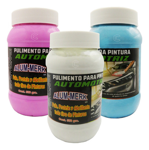 3 Polish Pulidor Para Restaurar Brillo 3 Tipos De Grano Color Azul