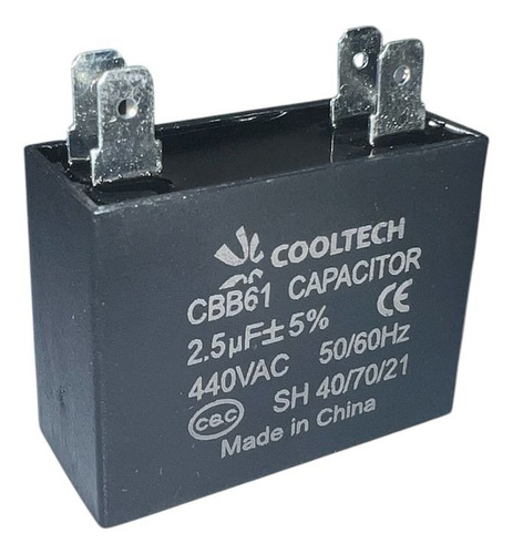 Capacitor Cooltech Cbb61 440 2.5 Mf X10 Unidades