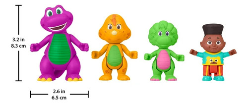 Barney's World Set De 4 Fig. Barney Baby Bop, Billy Y David
