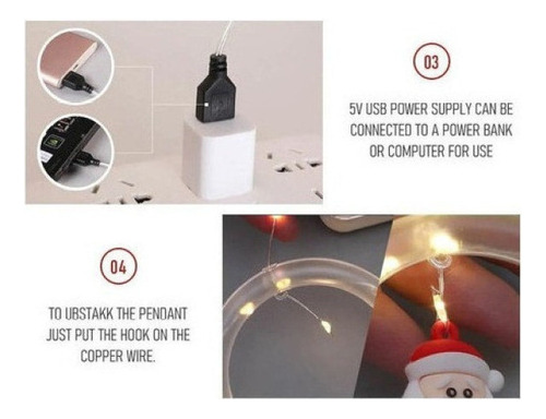 2 Luces Colgantes Navideñas Para Ventana Navideña En 3d, Nov
