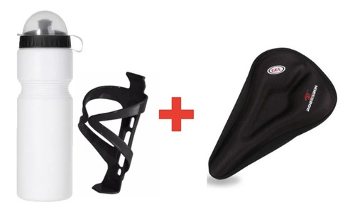 Soporte Caramañola Bicicleta + Termo 750ml + Funda En Gel