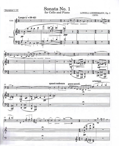 L. Liebermann: Sonata No.1 Op.3 For Cello And Piano.