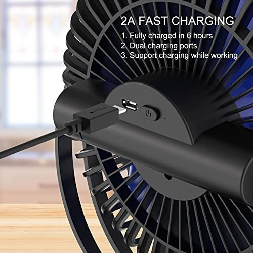 Ventilador Usb Sobremesa 6 Compacto Pero Potente 720° 3