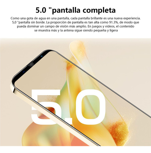 Teléfonos Inteligentes Android Baratos Rino9 5.0 Pulgadas Ram1gb Y Rom8gb Dorado