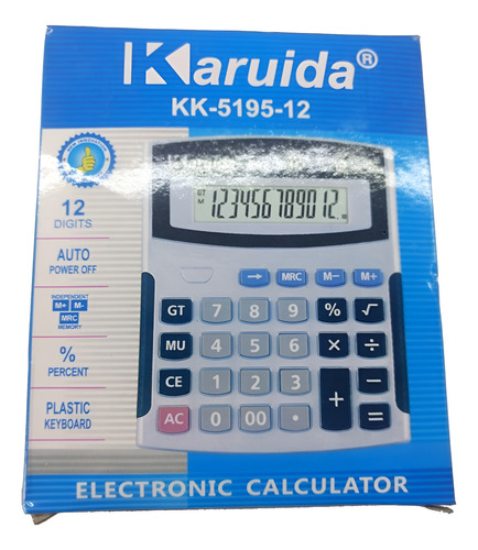 Calculadora Pila Y Solar Grande, 8 Digitos